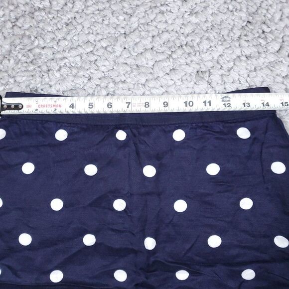 Banana Republic Polka Dot Pencil Skirt Size 6P Petite Navy Blue Linen Blend - Picture 7 of 8